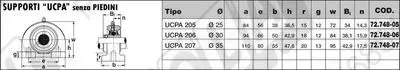 72.748-05: SUPPORT AVEC ROULEMENT UCPA