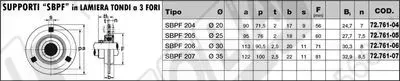 72.761-05: SUPPORT AVEC ROULEMENT SBPF