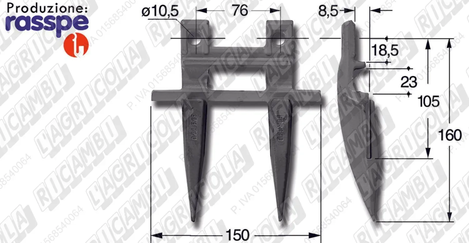 Ricambi Rastrello New Holland Confezione Da 25 Denti Per Rastrello Fieno Giallo - Ricambi Per Rastrelli New Holland 256, 258, Ecc. Rastrelli Per Fienagione - Foto 10