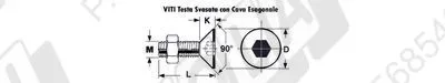 Flared Round Head Screws with Hexagone